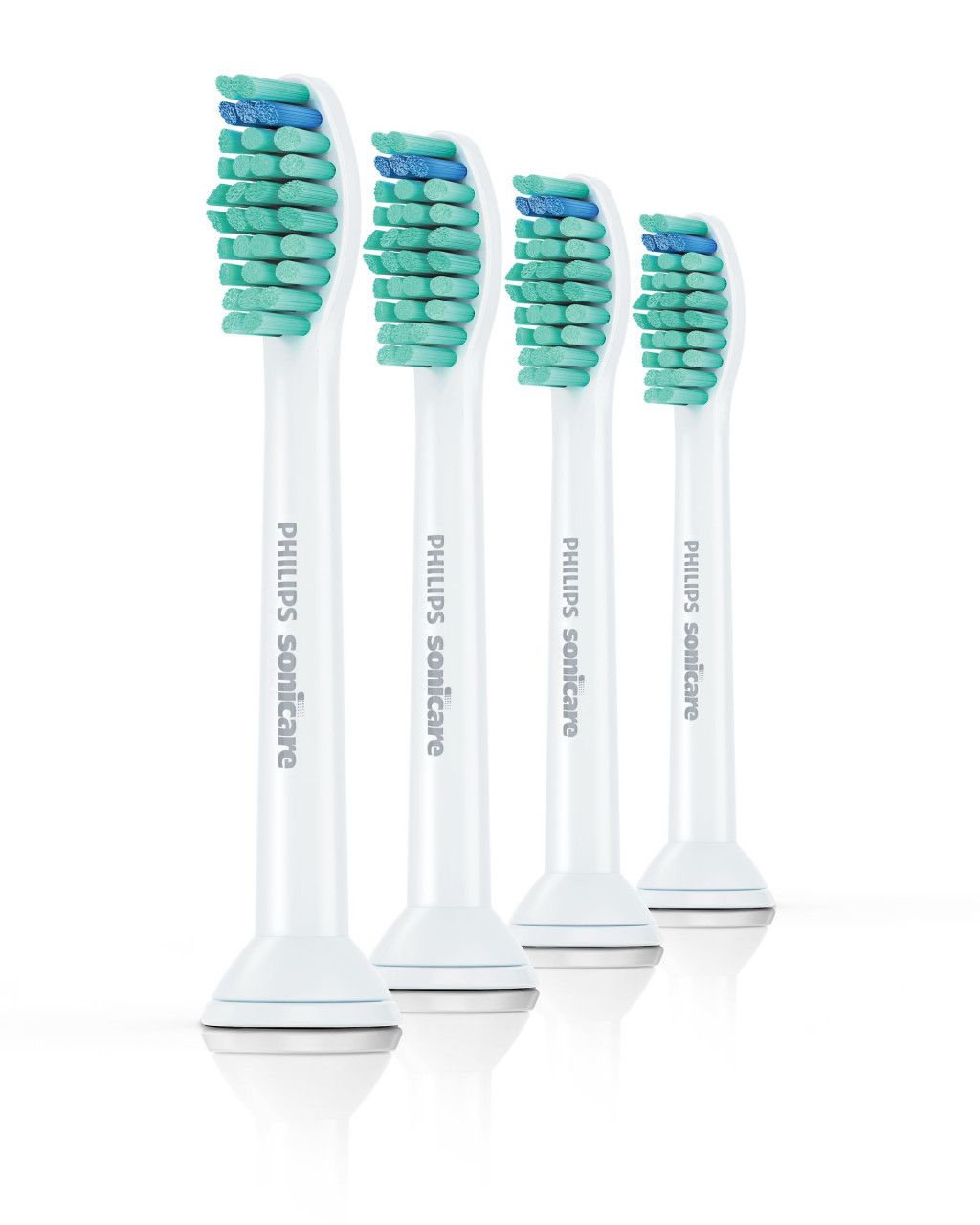 Philips | Toothbrush Heads | HX6014/07 Standard Sonic | Heads | For adults and children | Number of brush heads included 4 | Sonic technology | White