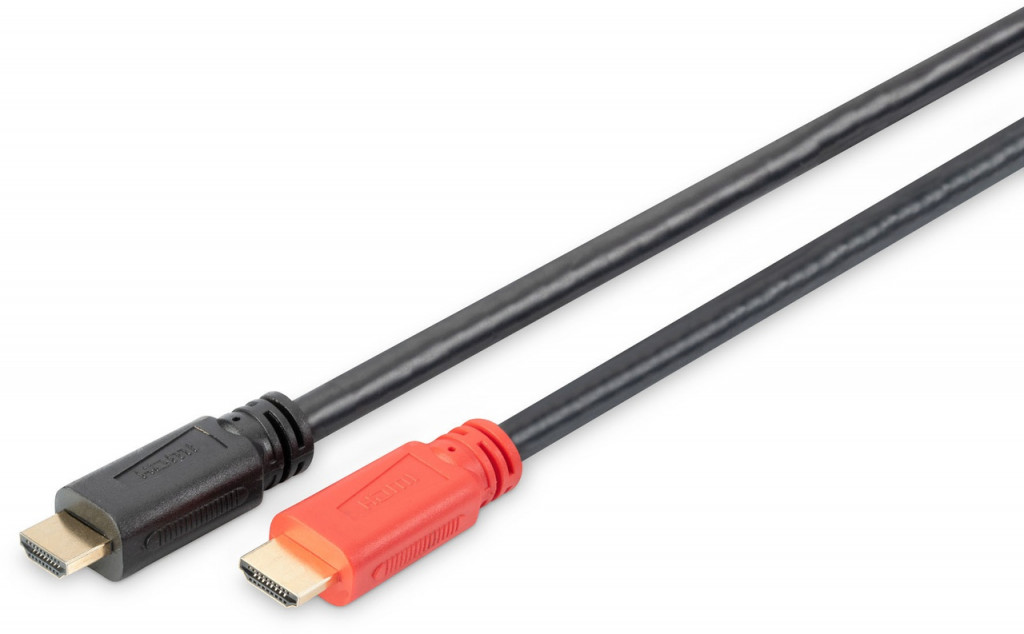 Digitus | Black/Red | HDMI Male (type A) | HDMI Male (type A) | High Speed HDMI Cable with Signal Amplifier | HDMI to HDMI | 10 m