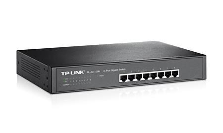 TP-Link TL-SG1008 võrgulüliti Mittejuhitav Gigabit Ethernet (10/100/1000) Must