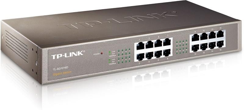 TP-Link TL-SG1016D võrgulüliti Juhitav L2 Gigabit Ethernet (10/100/1000) Must