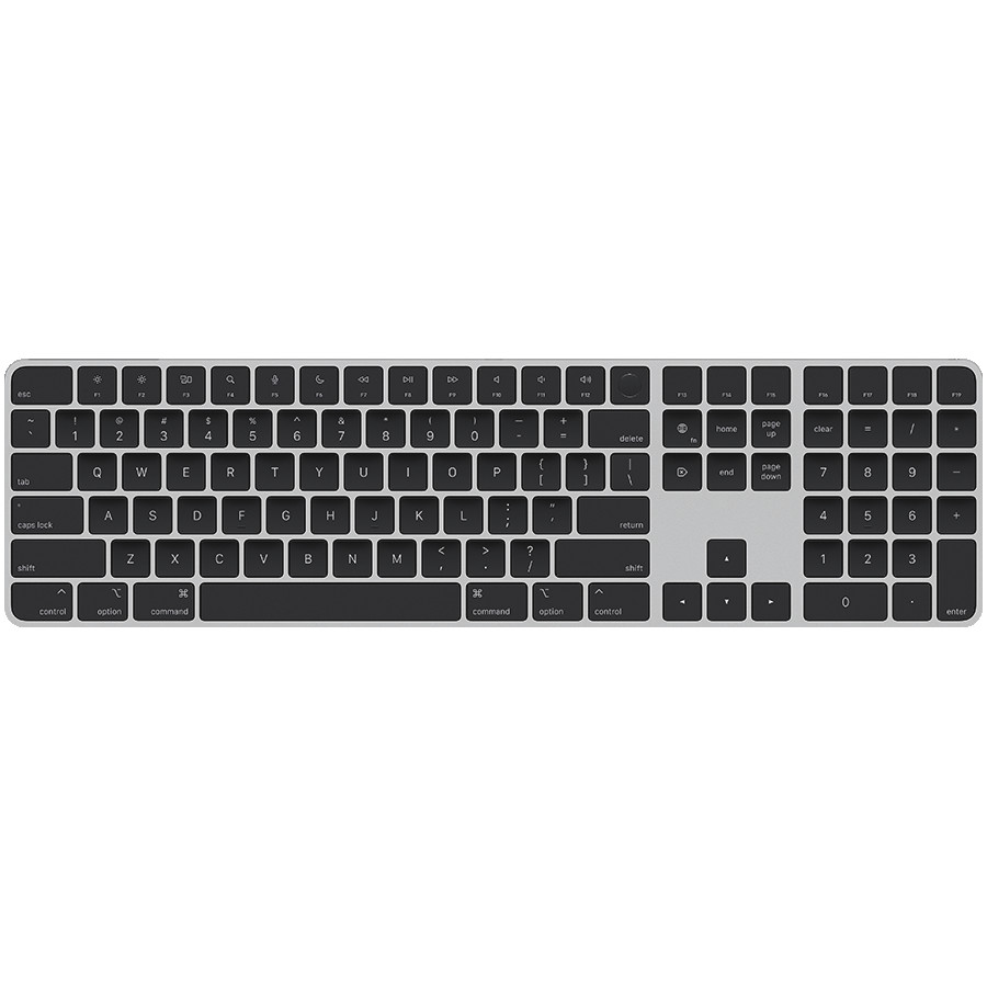 Magic Keyboard with Touch ID and Numeric Keypad for Mac models with Apple silicon - Black Keys - International English,Model A2520