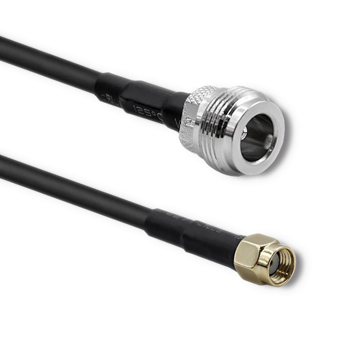 RG58 coaxial cable N female, RP-SMA male | 1m