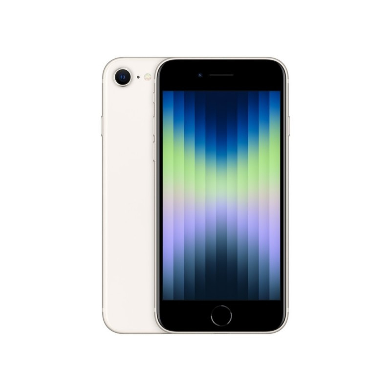 Apple | iPhone SE 3rd Gen | Starlight | 4.7 " | Retina HD | Apple | A15 Bionic | Internal RAM 4 GB | 64 GB | Single SIM | Nano-SIM | 3G | 4G | 5G | Main camera 12 MP | Secondary camera 7 MP | iOS | 15.4 | 2018  mAh