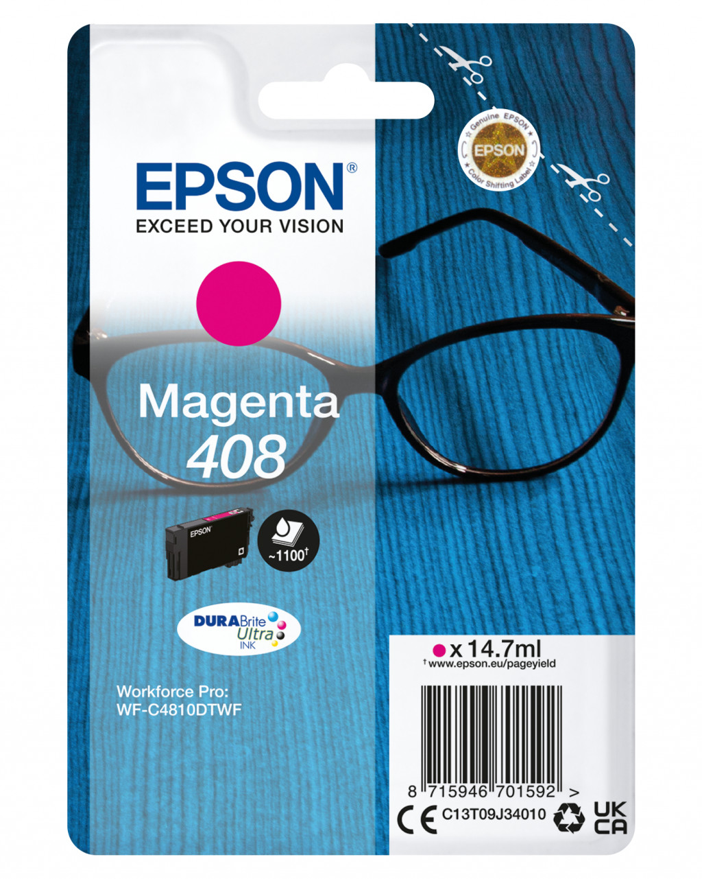 Epson DURABrite Ultra 408L | Ink cartrige | Magenta