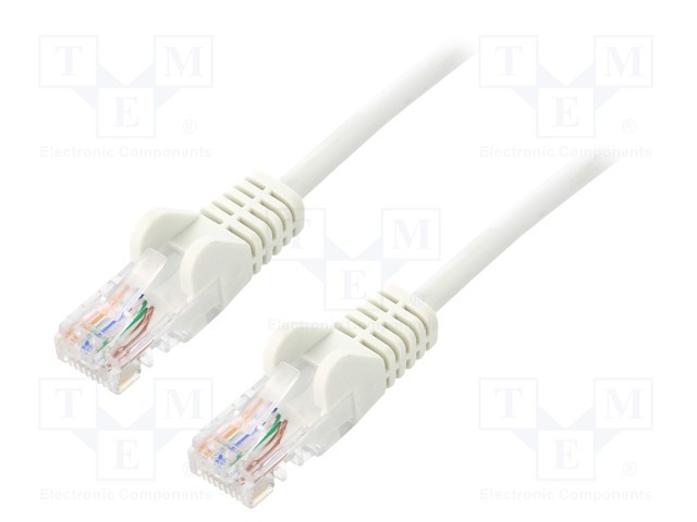Goobay 95257 24AWG patch cord, U/UTP, 6, stranded, CCA, PVC, white, 0.25 m