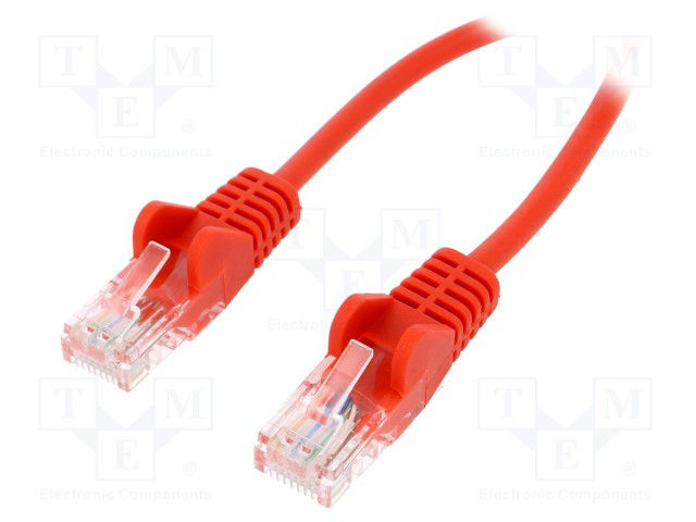 Goobay 95254 24AWG patch cord, U/UTP, 6, stranded, CCA, PVC, red, 0.25 m
