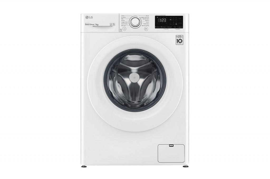 LG | Washing Mashine | F2WV3S7N3E | Energy efficiency class D | Front loading | Washing capacity 7 kg | 1200 RPM | Depth 48 cm | Width 60 cm | Display | LED | Direct drive | White