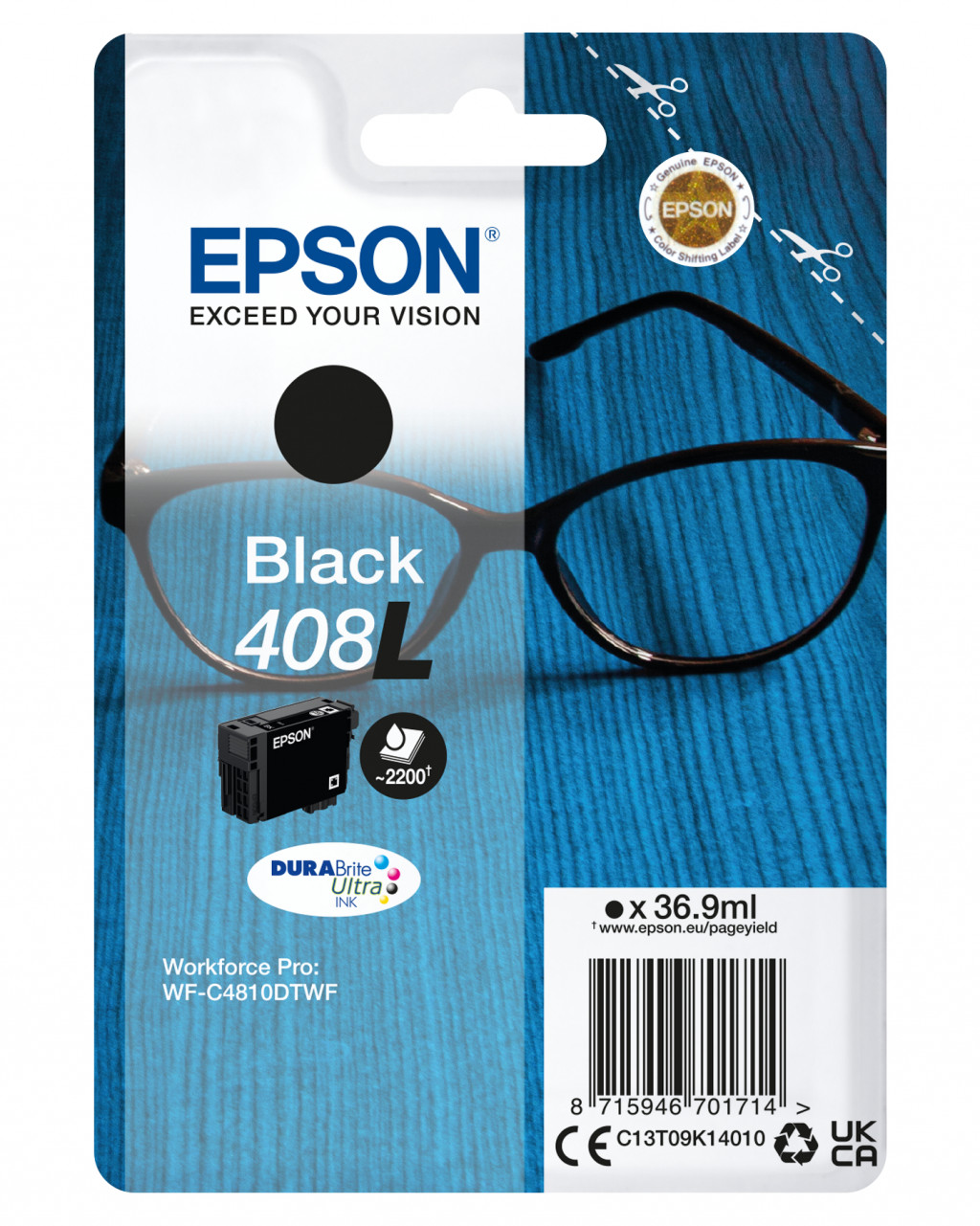 Epson 408L | DURABrite Ultra Ink | Black