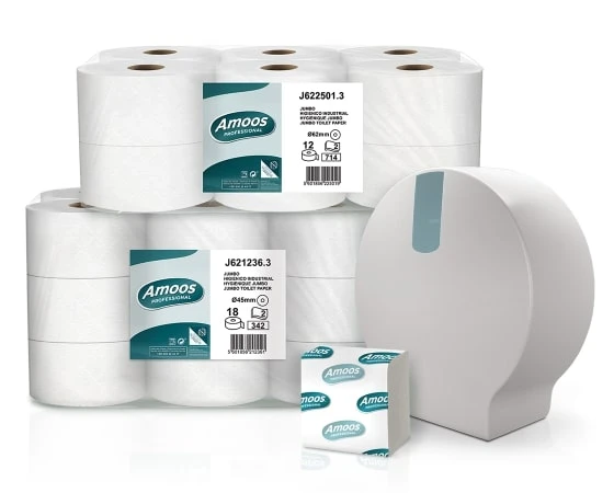 Tualettpaber AMOOS JUMBO 2 kihti, 180m, 180mm, J621827.4 (kogus 12 tükki)