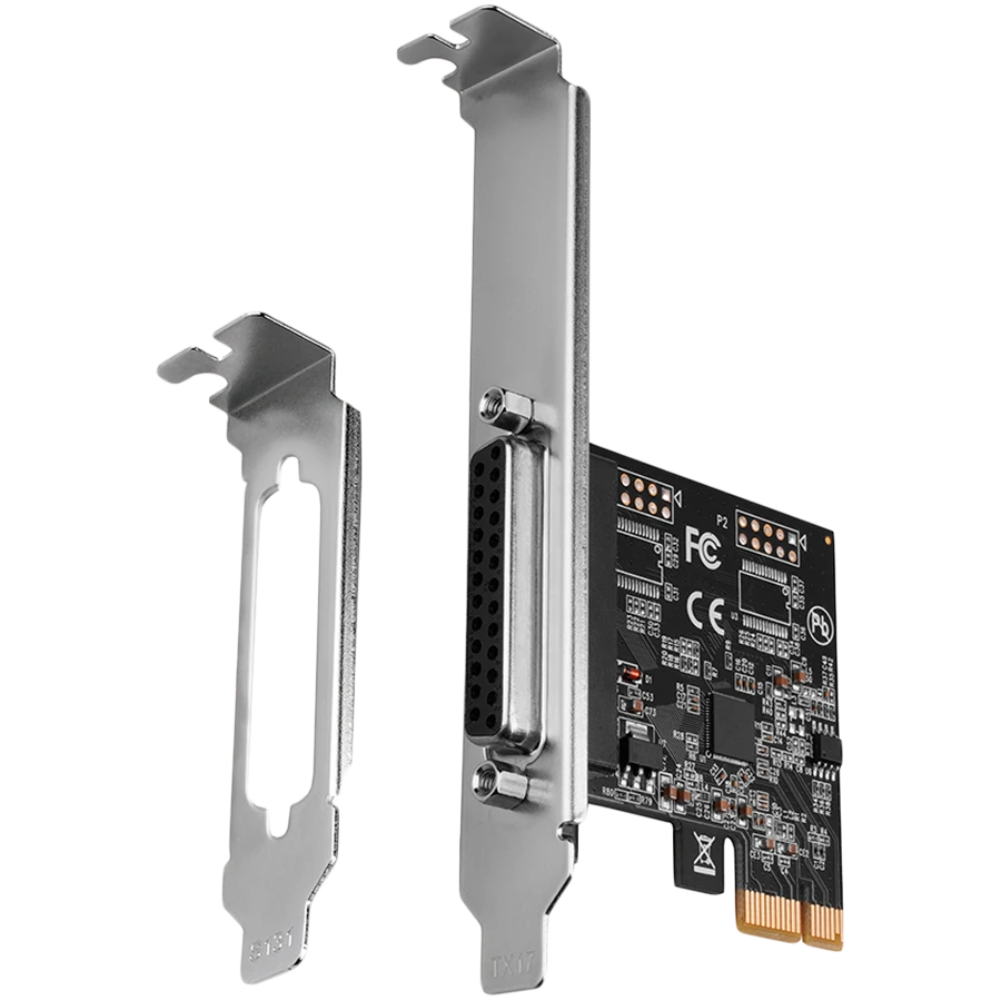 Axagon PCI-Express card with one parallel port. Low profile.