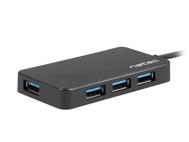 Natec USB 3.0 HUB, Silkworm, 4-Port, Black | Natec | 4 Port Hub With USB 3.0 | Silkworm NHU-1343 | Black | USB Type-C | 0.15 m