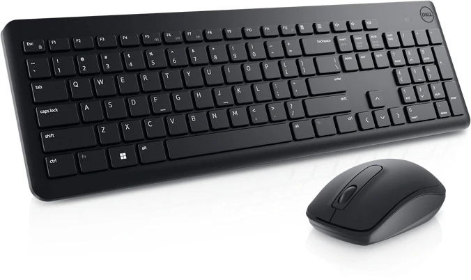 Dell | Keyboard and Mouse | KM3322W | Keyboard and Mouse Set | Wireless | Batteries included | Russian | Black | Wireless connection