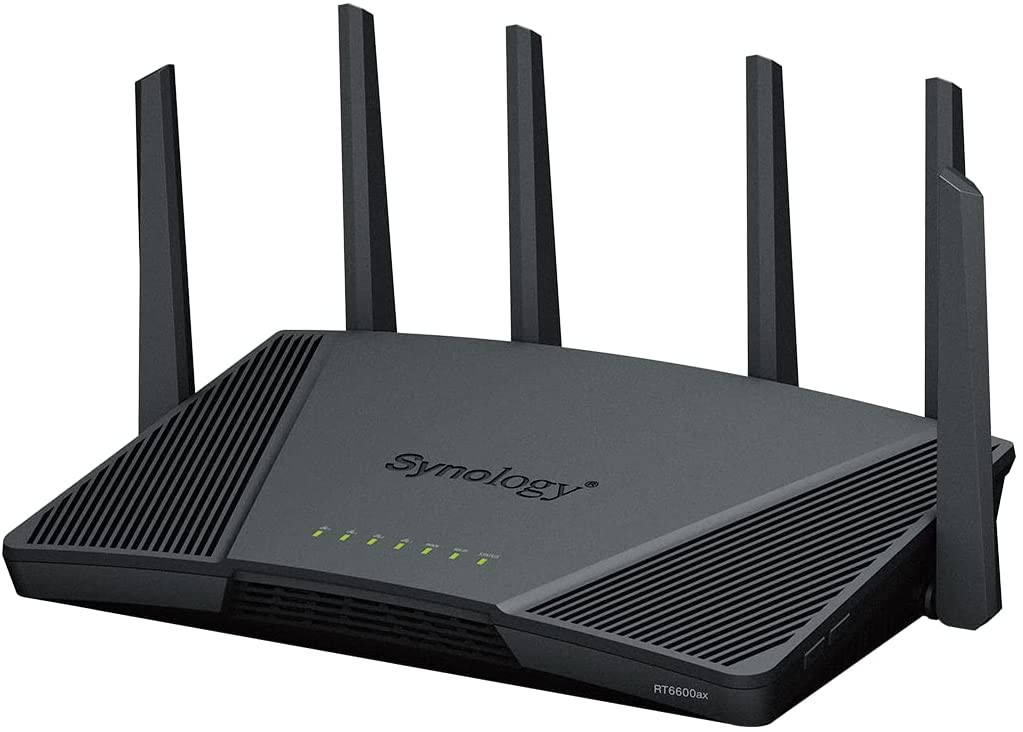 Synology RT6600ax Ultra-fast and Secure Wireless Router for Homes | Ultra-fast and Secure Wireless Router for Homes | RT6600ax | 802.11ax | 4800  Mbit/s | Mbit/s | Ethernet LAN (RJ-45) ports 5 | Mesh Support No | MU-MiMO Yes | No mobile broadband | Antenna type  External antenna x 6 | 24 month(s)