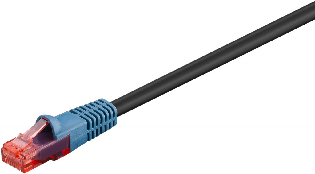 Goobay | CAT 6 Outdoor-patch cable U/UTP | 94389 | 10 m | Black | Prewired, unshielded LAN cable with RJ45 plugs for connecting network components; Double-layer polyethylene jacket protects the network cable outdoors and makes it extremely weather-resistant; The outdoor Ethernet cable is ideal for the garden, balcony, camping, building facades and 