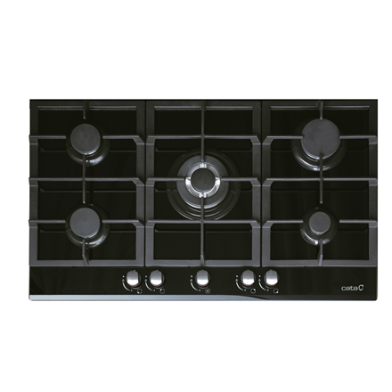 CATA Hob LCI 941 BK Gas on glass, Number of burners/cooking zones 5, Black,