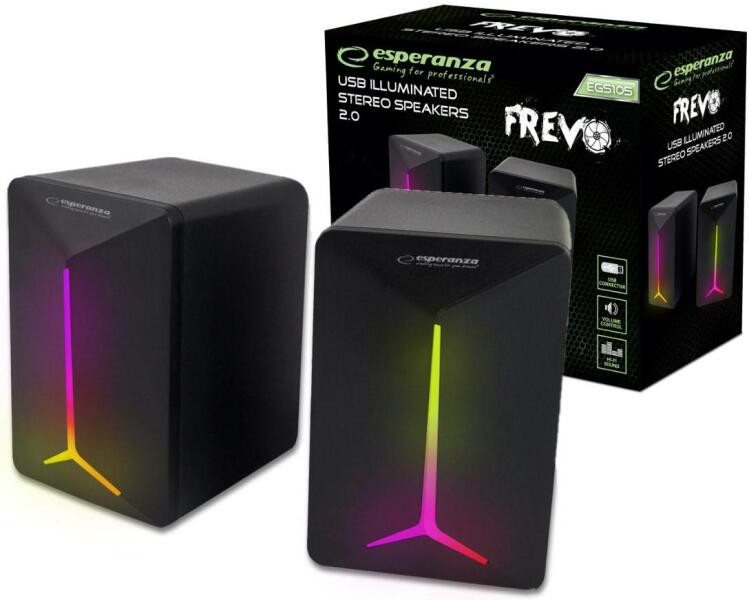 Esperanza USB kõlarid LED taustavalgustusega, Frevo EGS105