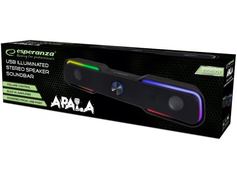 Esperanza USB kõlarid LED taustavalgustusega, Apala EGS101