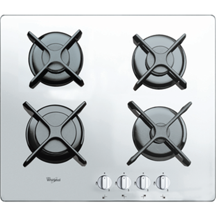 Whirlpool AKT 6400 WH Gas on glass, Number of burners/cooking zones 4, White,