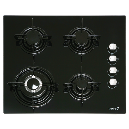 CATA Hob CI 631 A/A 08041412 Gas on glass, Number of burners/cooking zones 4, Black,