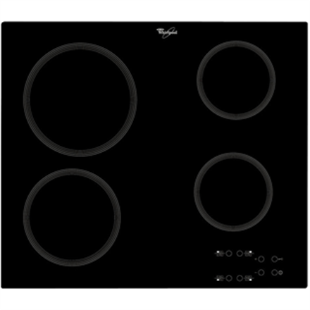 Whirlpool AKT 801/NE Vitroceramic, Number of burners/cooking zones 4, Black, Timer