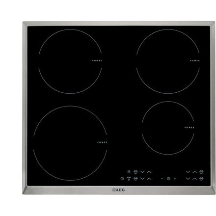AEG HK63420PXB Induction, Number of burners/cooking zones 4, Black, Timer