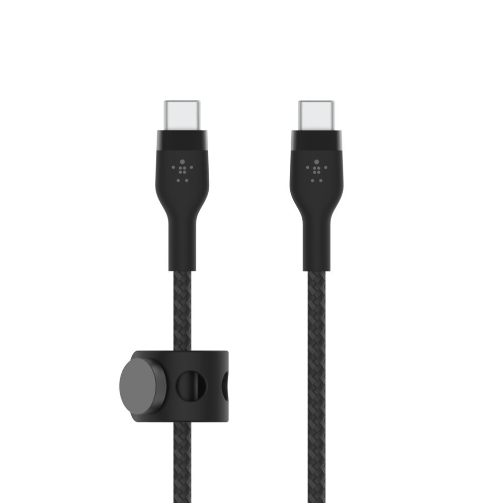Cable BoostCharge USB-C/USB-C braided silicone 2 m, black