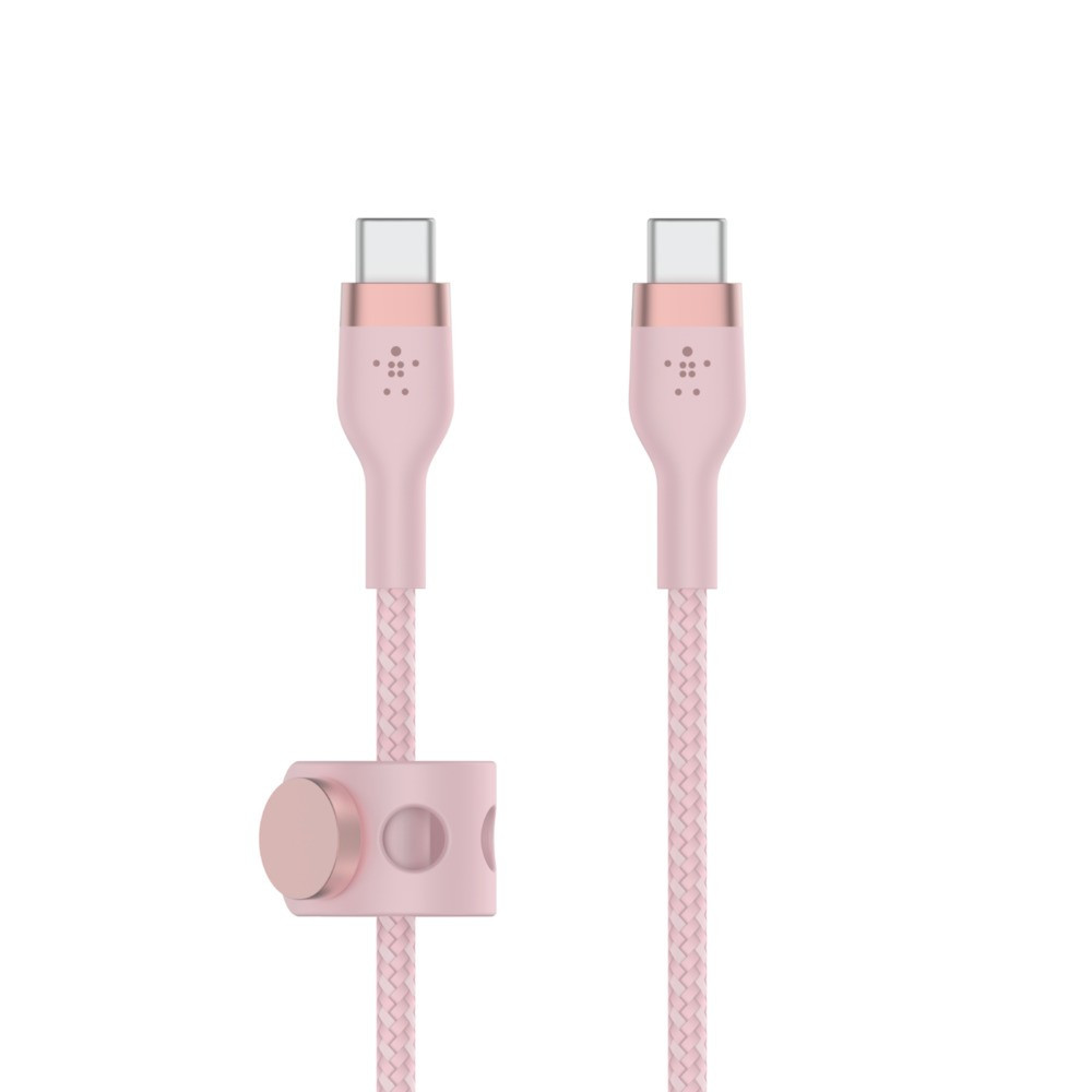 Cable BoostCharge USB-C/USB-C braided silicone 2 m, pink