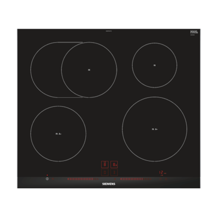 SIEMENS Hob EH675LFC1E Induction, Number of burners/cooking zones 4, Black, Display, Timer