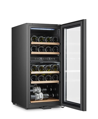 Adler | Wine Cooler | AD 8080 | Energy efficiency class G | Bottles capacity 24 | Free standing | Cooling type Compressor | Height 82 cm | Total net capacity 60 L | Black