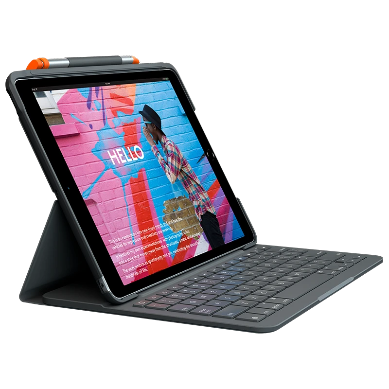 LOGITECH Slim Folio for iPad (7th, 8th, & 9th gen) - BT - GRAPHITE - NORDIC