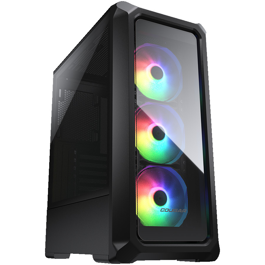 COUGAR | Archon 2 RGB (Black) | PC Case | Mid Tower / TG Front Panel / 3 x ARGB Fans / 3mm TG Left Panel