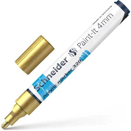 Akrüülmarker SCHNEIDER Paint-it 320, 4mm, kuldne