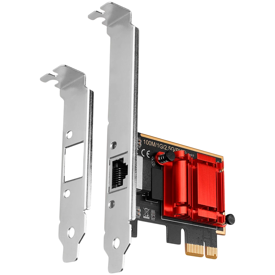 PCI-Express network card with 2.5 Gbit/s transmission rate and PXE support.
