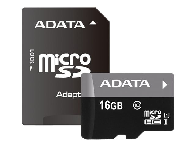 ADATA Memory card AUSDH16GUICL10-PA1 16 GB  MicroSDHC Flash memory class UHS-I Class 10 Adapter