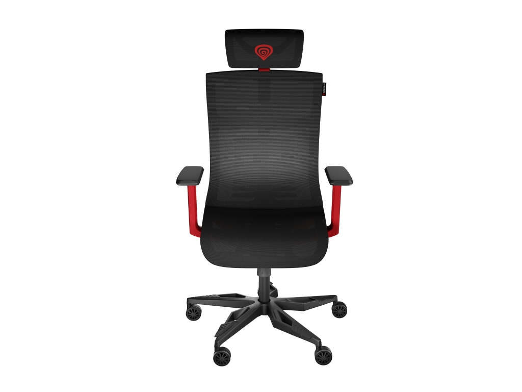 Genesis mm | Base material Aluminum; Castors material: Nylon with CareGlide coating | Ergonomic Chair Astat 700 700 | Black/Red