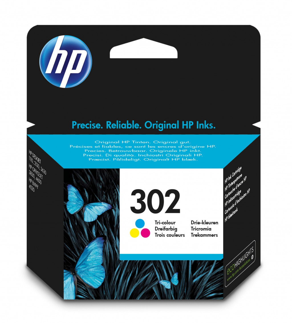 Ink Cartridge HP No.302A (F6U65AE) CMY 165p.OEM