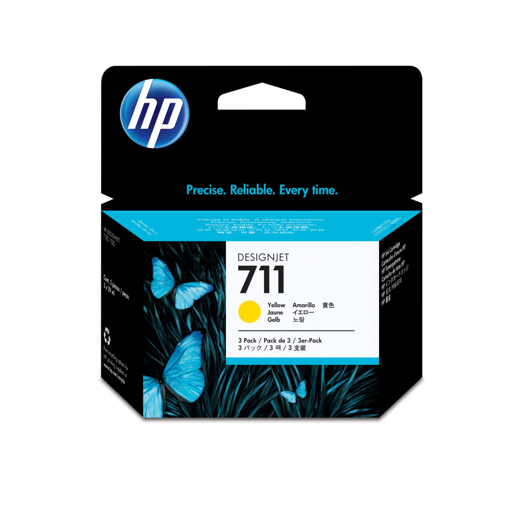 Ink Cartridge HP No.711 (CZ136A) YL 29ml 3pack OEM