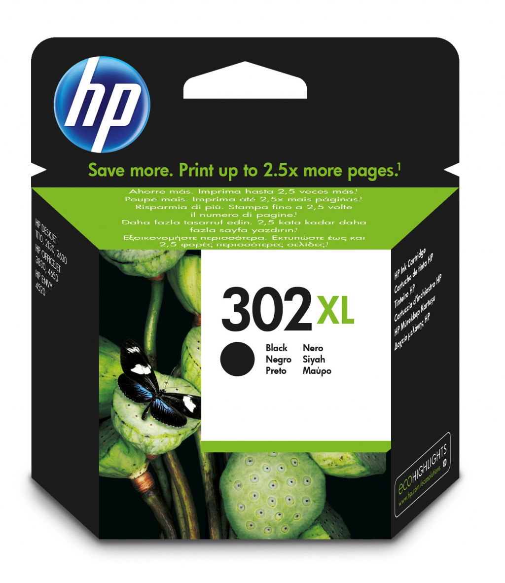 Ink Cartridge HP No.302XL (F6U68AE) BK 480p. OEM