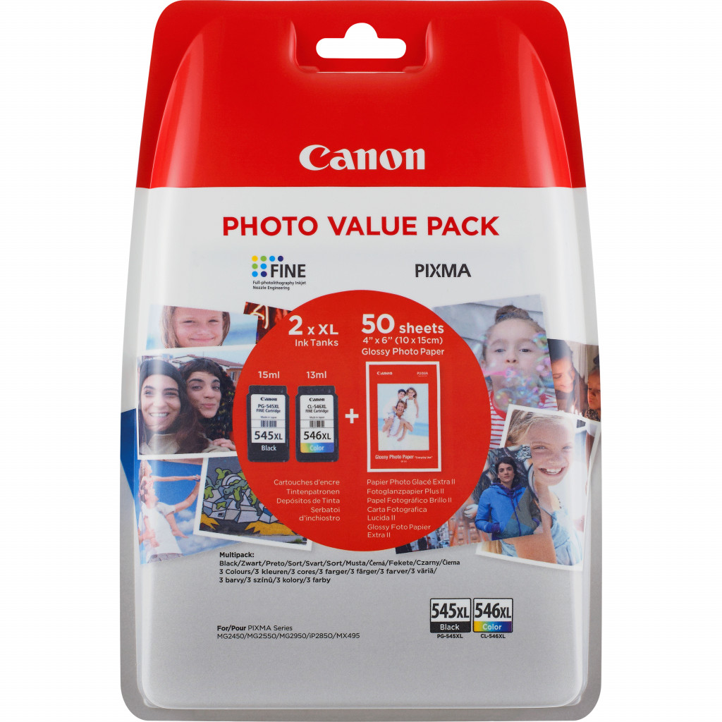 Canon PG-545XL/CL-546XL ink cartridge, multipack
