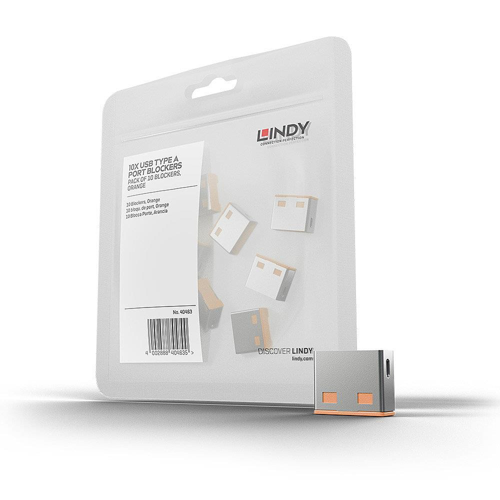 Lindy 40463 pordilukk USB tüüp A Oranž Akrüülnitriil butadieen stüreen (ABS) 10 tk