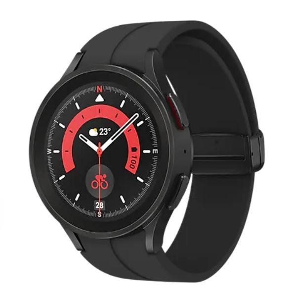Samsung Galaxy Watch5 Pro 3,56 cm (1.4") OLED-ekraan 45 mm Digitaalne 450 x 450 pikslit Puutetundlik ekraan Must WiFi GPS (satelliit)