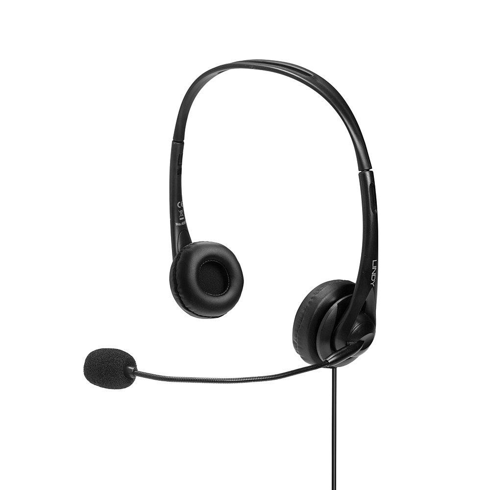 Lindy 42870 kõrvaklapid ja peakomplekt Kõrvaklapp Juhtmega ühendatud Peavõru Kõned/muusika USB tüüp A Must