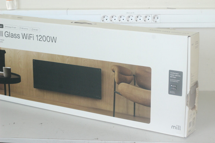 SALE OUT. Mill GL1200WIFI3B WiFi Gen3 Panel Heater, Glass Front, Aluminium, Power 1200 W, Room size 14-18 m2, Black | Mill | Heater | GL1200WIFI3B WiFi Gen3 | Panel Heater | 1200 W | Suitable for rooms up to 14-18 m² | Black | DAMAGED PACKAGING