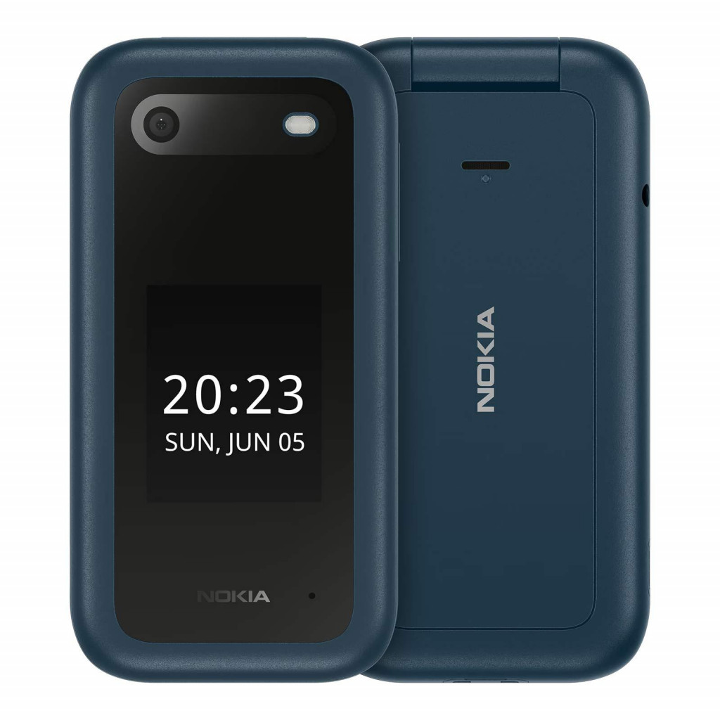 Nokia 2660 Flip Blue, 2.8 ", TFT LCD, 240 x 320, Unisoc, T107, Internal RAM 0.048 GB, 0.128 GB, microSDHC, Dual SIM, Main camera 0.3 MP, 1450  mAh