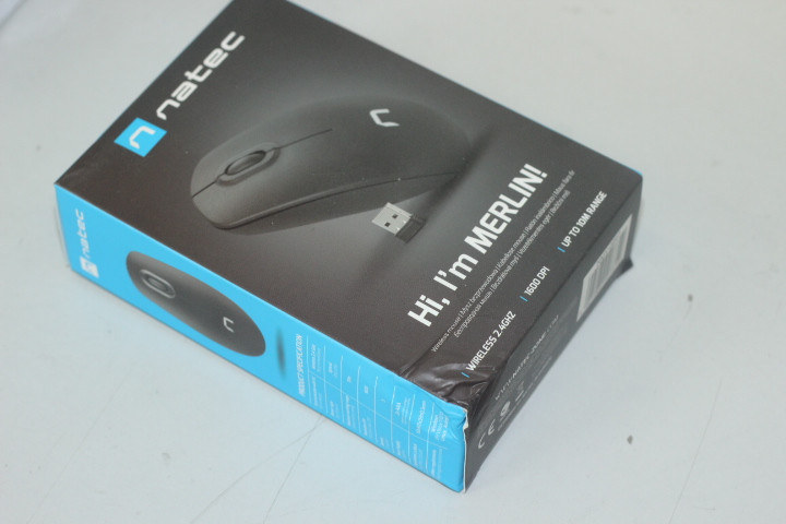 SALE OUT. Natec Mouse, Merlin, Wireless, 1600 DPI, Optical, Black Natec Mouse Merlin, Optical, Black-Grey, DAMAGED PACKAGING, Wireless