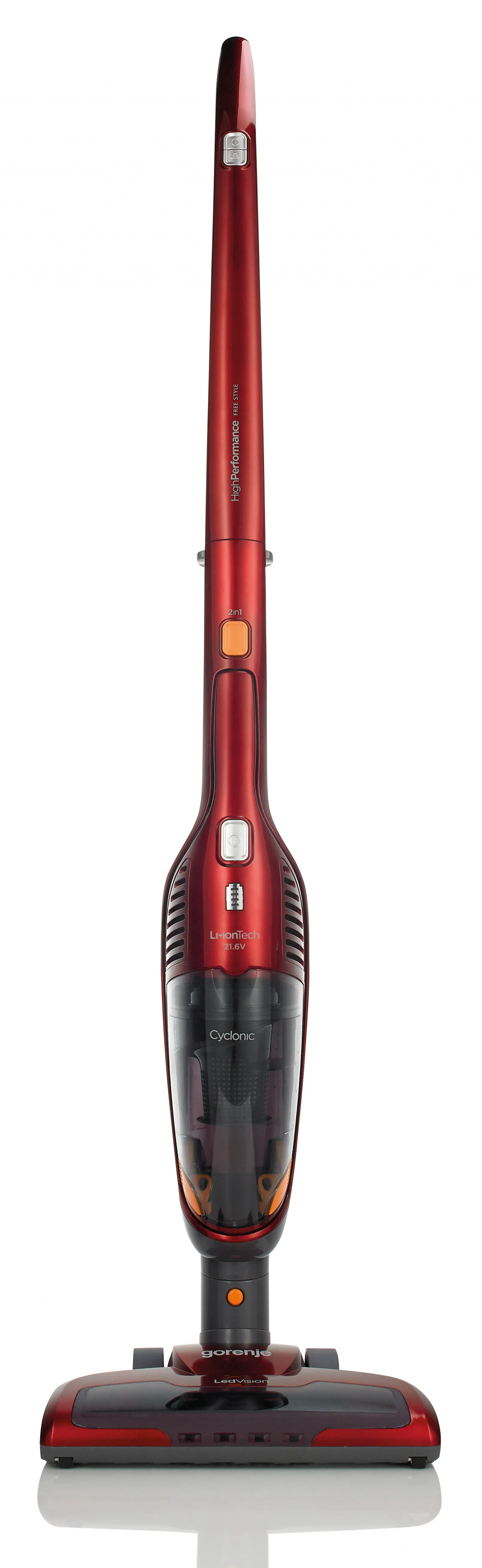 Gorenje Vacuum cleaner SVC216FR	 Cordless operating, Handstick, 21.6 V, Operating time (max) 60 min, Red, Warranty 24 month(s)
