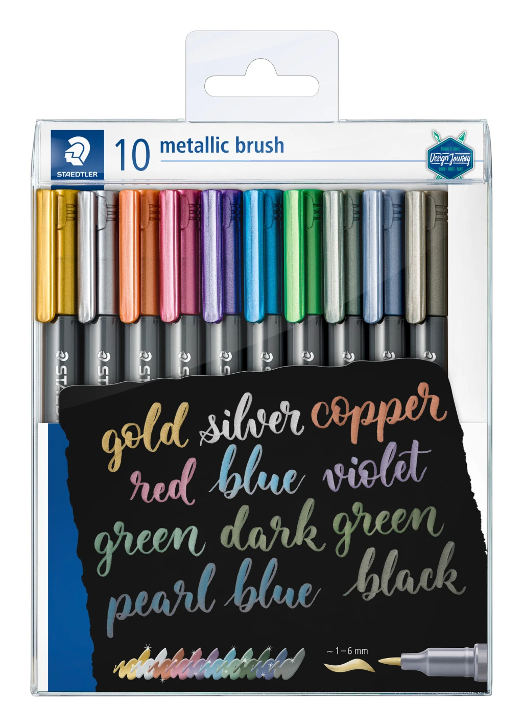 Markerite komplekt STAEDTLER Metallic Brush, 10tk