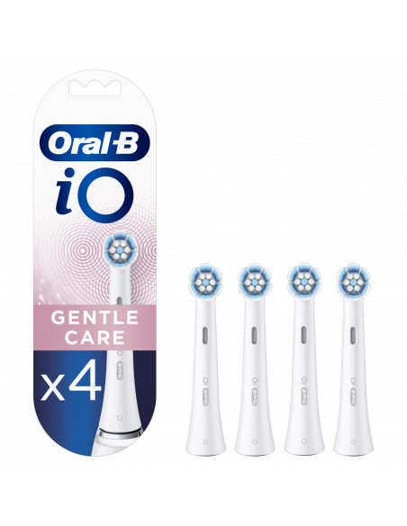 Oral-B | iO Gentle Care | Toothbrush replacement | Heads | For adults | Number of brush heads included 4 | Number of teeth brushing modes Does not apply | White