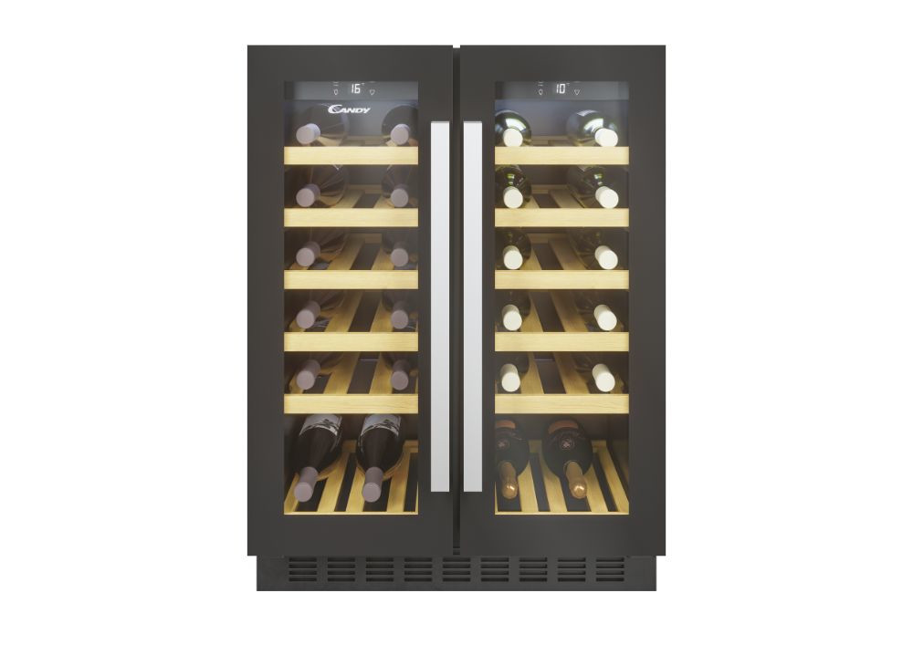 Candy | Wine Cooler | CCVB 60D/1 | Energy efficiency class G | Built-in | Bottles capacity 38 | Cooling type | Black