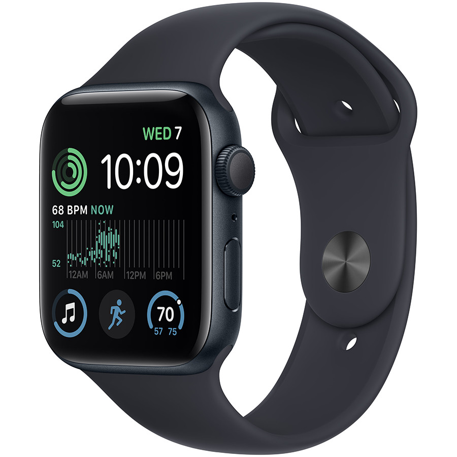 Apple Watch SE 2 GPS 44mm Midnight Aluminium Case with Midnight Sport Band - Regular